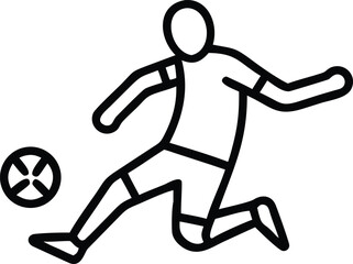 Dynamic Soccer Player in Action, Kicking the Ball