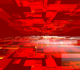 Red abstract box background for wallpaper design