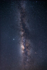 The Milky Way is our galaxy. This is long exposure astronomical photograph of the nebula Cygnus is taken at midnight time in Thailand.