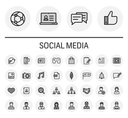 Icons space collection Mega icons, World, Web, Computer, Message, Like, Music, note