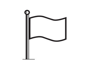 Obraz premium Stylish Flag Icon Featuring Elegant Minimalist Vector Line Art