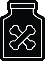 bone health supplement vector icon