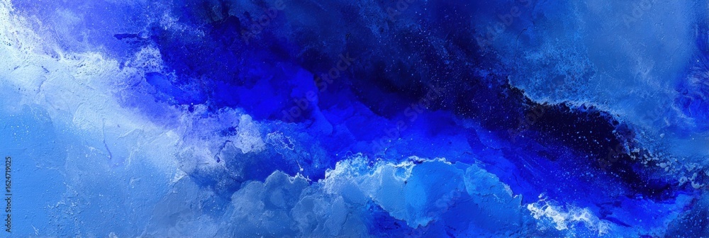 Poster abstract blue background with fluid patterns and textured waves