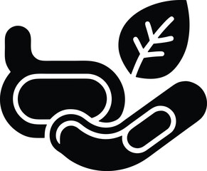 Gut health supplement vector icon.
