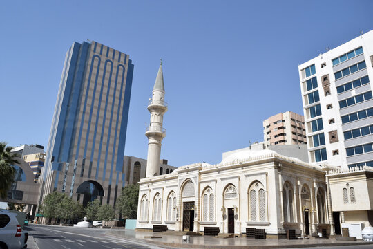 Cityscape with a mosque, Jiddah, Saudi Arabia