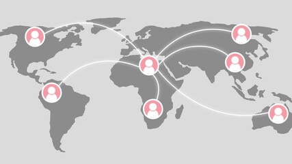 social media Futuristic digital world map showcasing global communication and networking map media modern network technology geography global  abstract background.. - Powered by Adobe