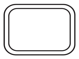 Clean Minimal Frame Icon With Modern 2D Vector Line Design 