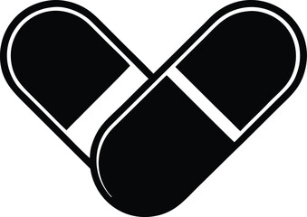 mixed capsules vector icon.
