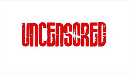 UNCENSORED of abstract red and white digital shapes, symbolizing information reveal, data privacy, truth, and freedom of expression.
