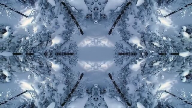 snow covered branches of trees generate vo 2