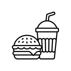Burger and drink icon