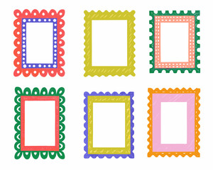 set of frames with flowers