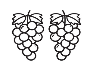 Sleek Grapes Symbol Using Minimal Elegant And Modern Vector Art 