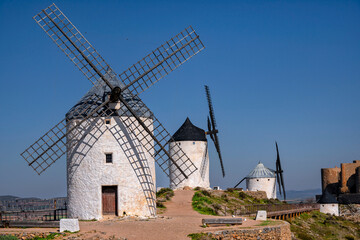Spain. Andalusia. Famous windmills in Consuegra. Castilla la mancha
