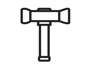 Stylish Hammer Icon with Simple Modern Minimalist Vector Design
