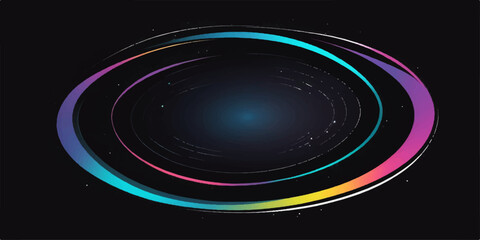 **“Neon Vortex in a Cosmic Void”**