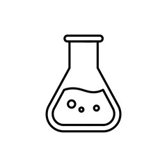 Outline Chemistry Beaker with Liquid Icon