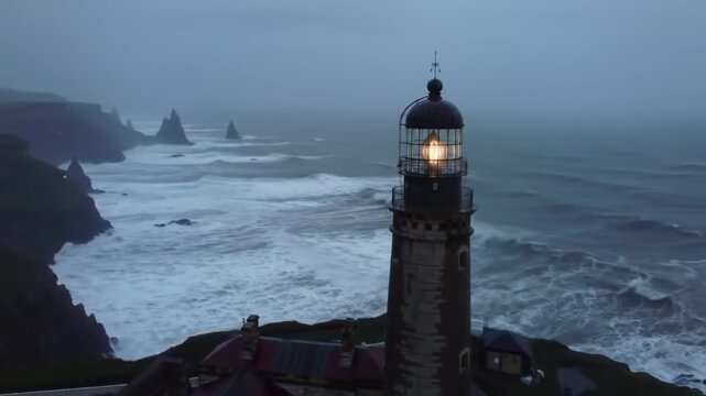 lighthouse in the mountains generate vo 2