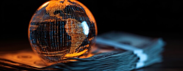 The globe of finance and investment showcasing cash and wealth opportunities.