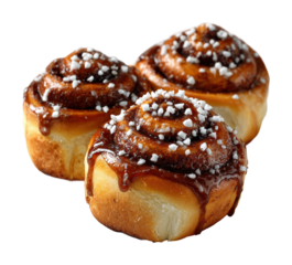 Delicious cinnamon rolls bakery food cozy view sweet treats isolated on transparent background