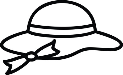 Summer Hat: A stylized hat, radiating the essence of warm season, is a perfect accessory for sunny weather, suggesting leisure and stylishness.