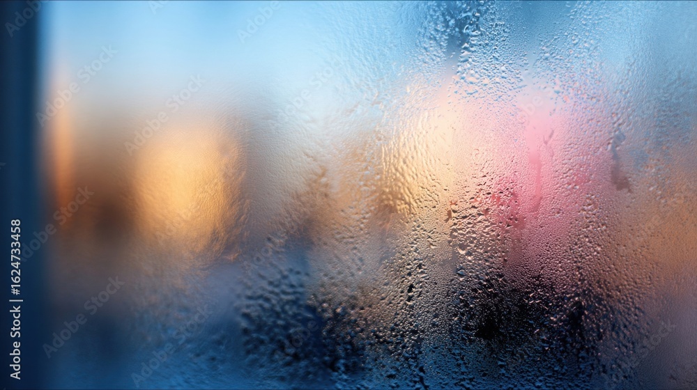 Poster abstract blurry background with colorful hues and frosted pattern