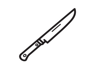 Modern Minimal Knife Icon with Elegant Geometric Vector Lines