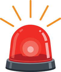 Red Siren Light Alert Illustration