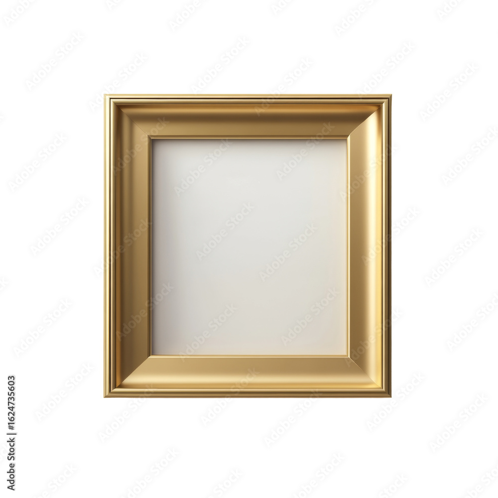 Poster elegant gold picture frame with smooth finish and classic rectangular shape