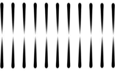 Elegant Black Symmetrical Design Pattern A Series of Stylized Lines on transparent background