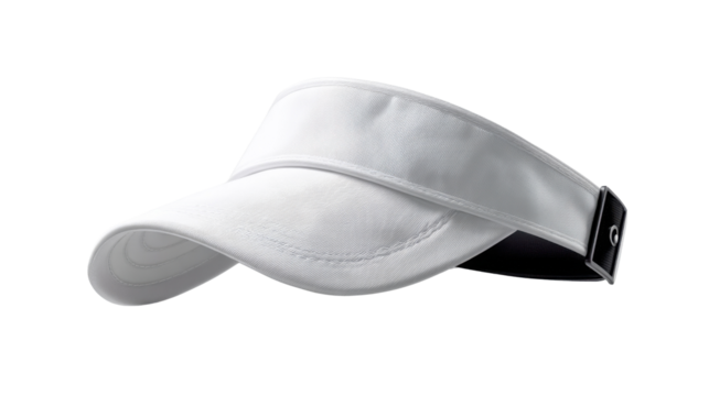 Sun Visor: A clean, crisp photograph showcases a sun visor, offering a modern accessory, meticulously crafted for sun protection with a sleek design.