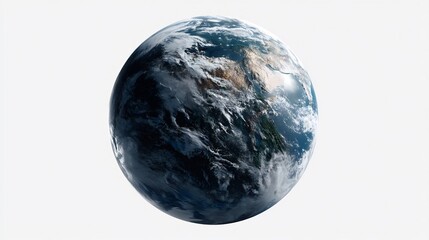Detailed rendering of Planet Earth showcasing cloud formations and global geography