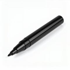 Sleek black marker for artistic expression, isolated shot on white background