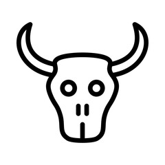 Cow Skull line icon