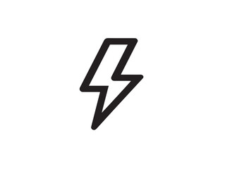 Stylish Lightning Bolt Symbol In Clean Minimal Art