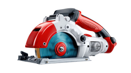 Circular Saw's Cutting Edge: A close-up shot captures the intricate details of a circular saw, ready to slice through materials, showcasing its robust build and design.