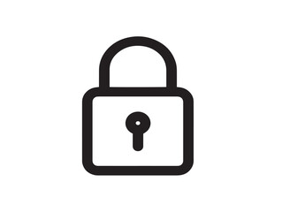 Clean Modern Lock Icon With Elegant Vector Minimal Style