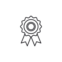 Award ribbon icon isolated on a white background