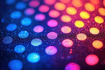 Abstract bokeh pattern of colorful circles
