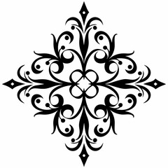 Ornamental flourish vector design decorative element vintage pattern floral art graphic swirl motif illustration vector illustration