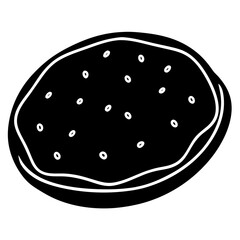 vector illustration of a black and white chocolate