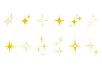 Generative AI logo icon magic sparkle stars symbol, 
Artificial intelligence sign. Vector icon yellow logo.