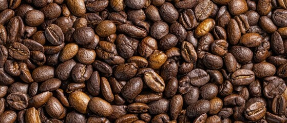 Fototapeta premium The assortment of roasted coffee beans offering rich flavors and textures