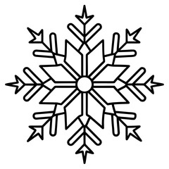 Minimal Snowflake Line Icons