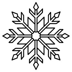 Minimal Snowflake Line Icons