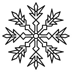 Obraz premium Minimal Snowflake Line Icons