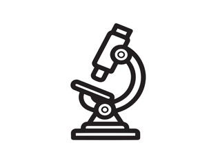 Microscope Icon in Scientific Vector Line Design