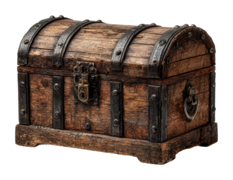 Discovering hidden treasures antique wooden chest product classic vibe isolated on transparent background