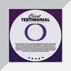 modern and clean client testimonial design template.

