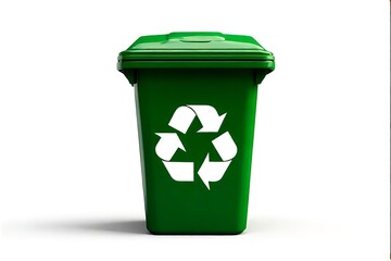 recycle green thrash bin